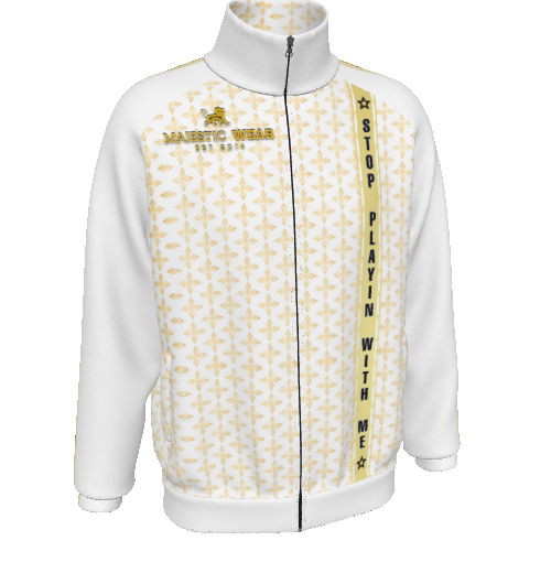 Stop Playin With Me Jacket -White (Pants Sold Separately)