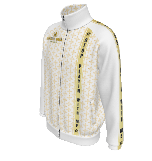 Stop Playin With Me Jacket -White (Pants Sold Separately)