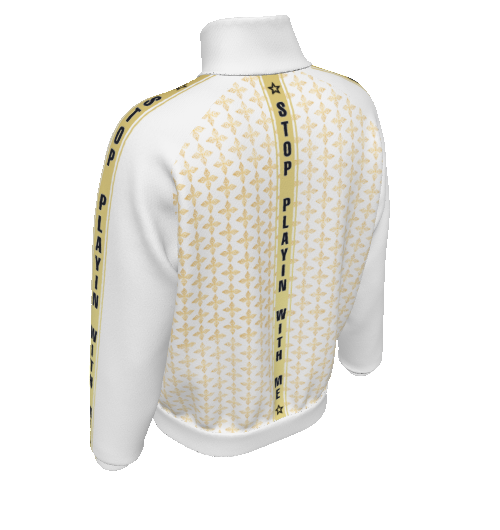Stop Playin With Me Jacket -White (Pants Sold Separately)