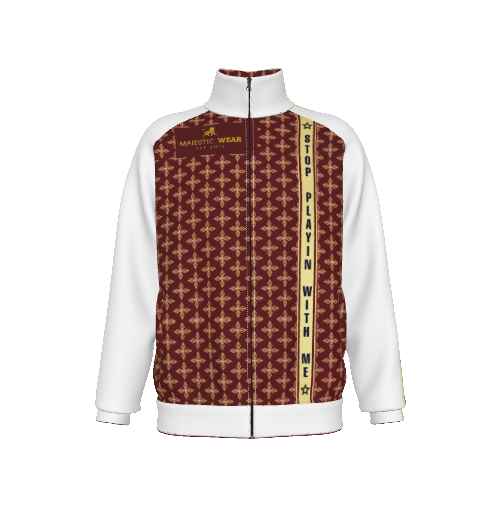 Stop Playin With Me Jacket -Burgundy (Pants Sold Separately)