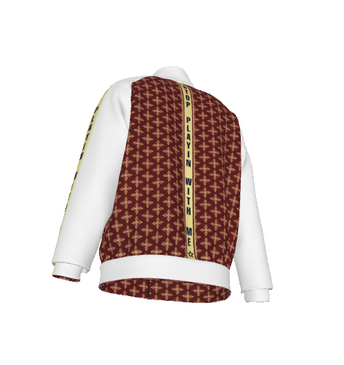 Stop Playin With Me Jacket -Burgundy (Pants Sold Separately)