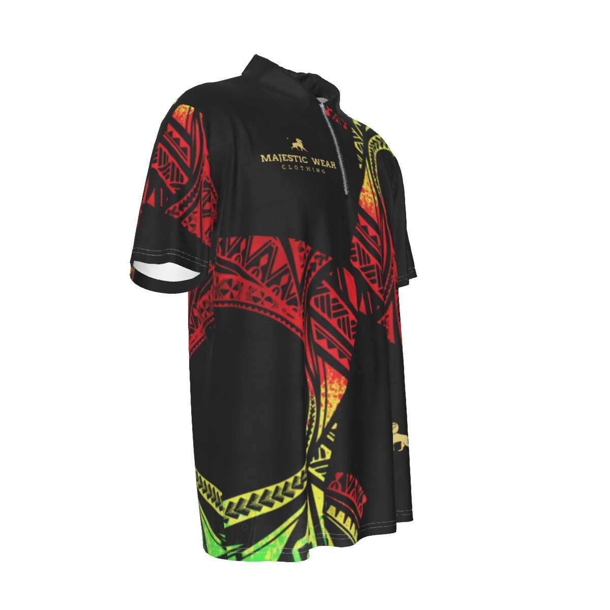 Fire & Ice Lapel Zip Short Sleeve POLO