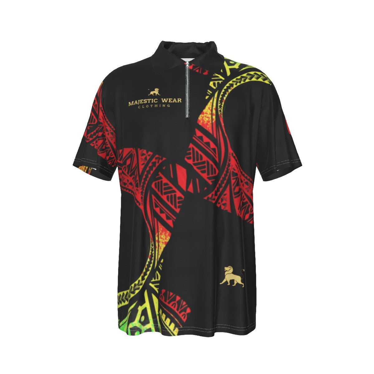 Fire & Ice Lapel Zip Short Sleeve POLO