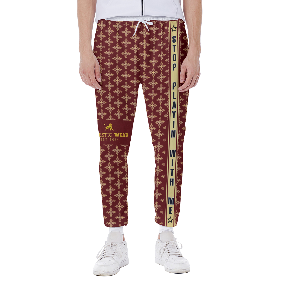 Stop Playin With Me Jacket -Burgundy (Pants Sold Separately)
