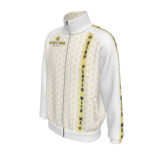 Stop Playin With Me Jacket -White (Pants Sold Separately)