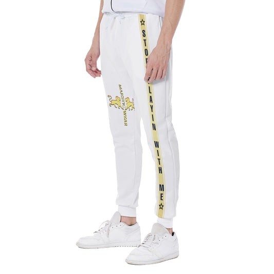 Stop Playin With Me White Sweatpants