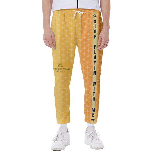 Stop Playin With Me Sweatpants -Gold/Brown (Jacket Sold Separately)