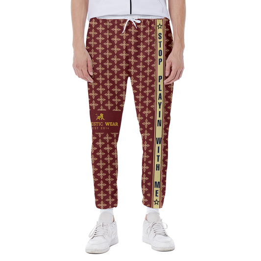 Stop Playin With Me Sweatpants Burgundy